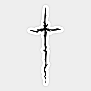 Gothic Christian Cross Sticker